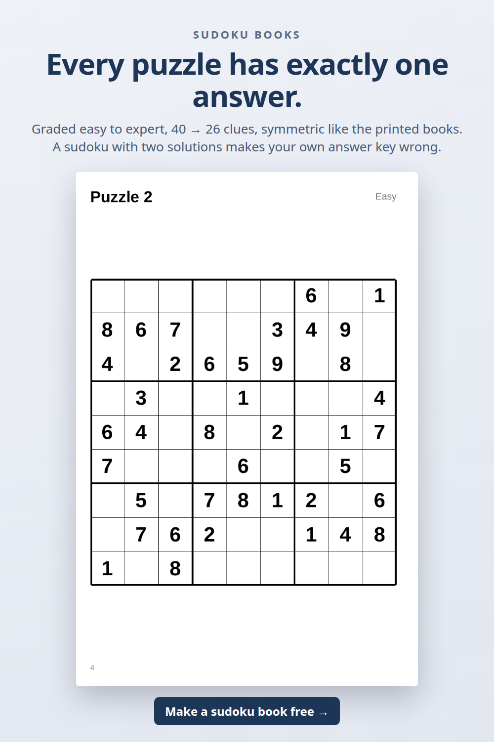 A sudoku puzzle page from a generated KDP book